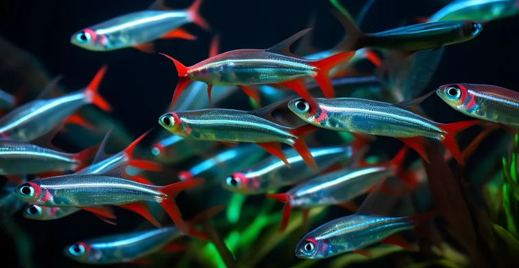 dither fish in aquarium