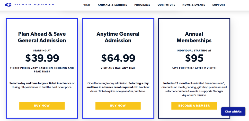 georgia aquarium are kids free